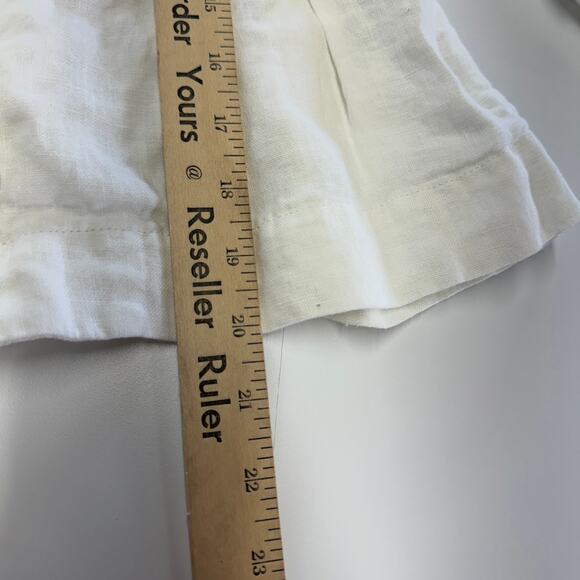 DL1961 Blouse Womens X Small White Audrey V Neck Button Up Linen - Picture 11 of 15